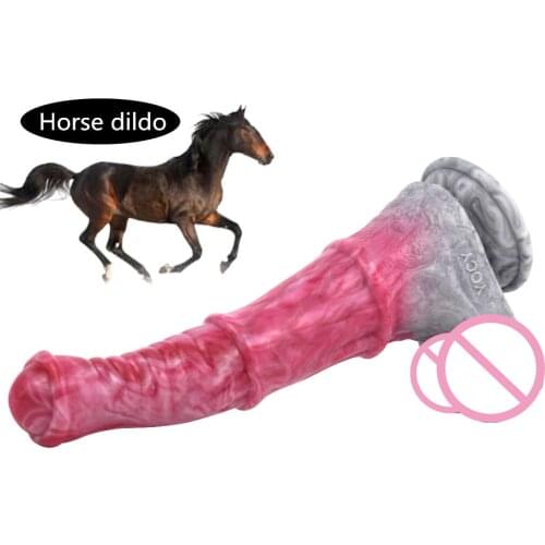 Erotic Horse Dildo Realistic Animals Penis Silicone Butt plug Female Masturbator Orgasm G-spot Massager Anal Sex Toys for women
