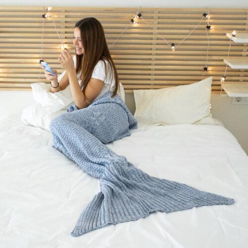 Flaming mermaid tail blanket for women crochet blanket Batamanta woman (165x80 cm) bed blanket blankets Sofa blanket