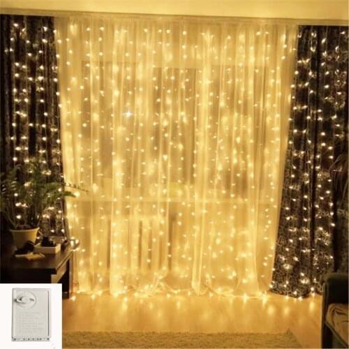 Memory 6 x 2.5M 480LED Icicle String Light Christmas Fairy Lights Outdoor Home For Wedding Party Curtain Garden Patio Decoration