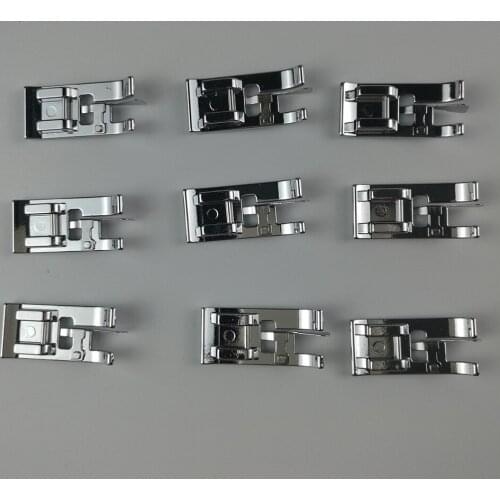 Hot Selling 10pcs Sewing Machine Overcast Presser Foot for Household Low Shank Sewing Machine Brother Singer Juki Costura