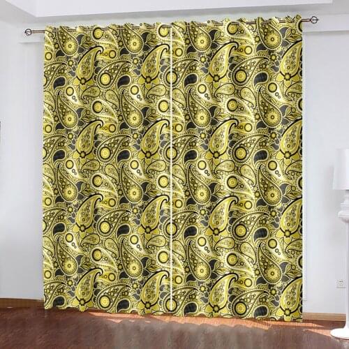 Living Room Bedroom Shading Decorative Grommet curtains Wheat Pattern Pattern Home Textile Decorative Grommet curtains