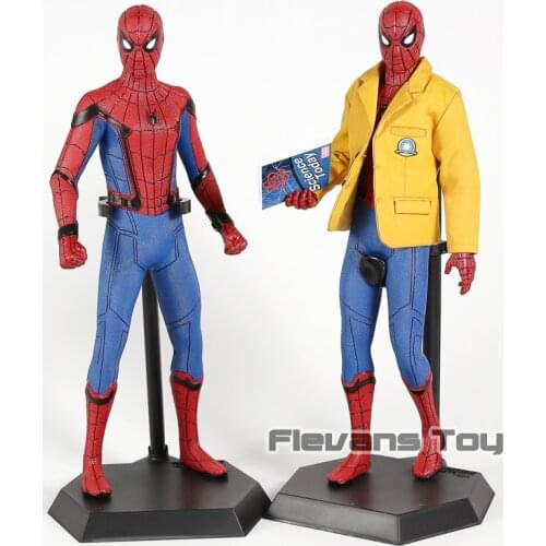 Crazy Toys Spider Man Homecoming Tom Holland Spiderman Figurine Toy Doll Brinquedos Figurals Collection Model Gift
