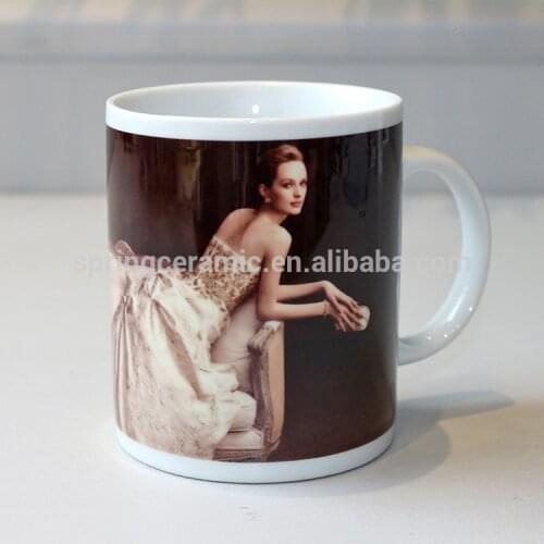 SPSCO 11oz Ceramic Sublimation Coffee Mug,white blanks coated mug,custom photo cup, personalized Mugs