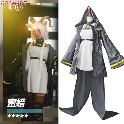 Anime Arknights Beeswax Skin RHODES ISLAND Coat Dress Uniform Cosplay Costume Halloween Party Outfit For Women Girls New 2020