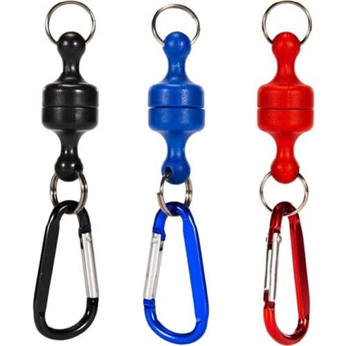 Strong Magnetic Carabiner Keychain Fishing Jig Lure Covers Hooks Fly Fishing Outdoor Climbing Snap Clip Safety Caps Fishing Tool