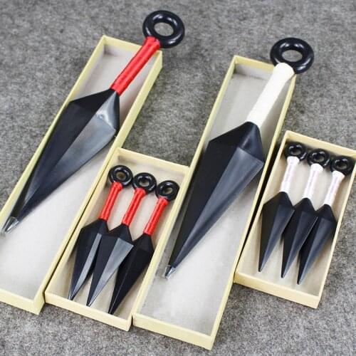 4Styles 2 Sizes Deidara Kunai Shuriken Weapons Pendant Cosplay PVC Toys New In Box 13cm 26cm