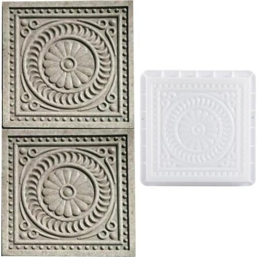 Square DIY Paving Mould Plastic Simulation Concrete Brick Landscape Pedal Stone Garden Making Tools Path Mold Garden Decor