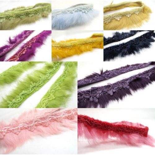 35mm Rabbit Fur Chenille Ribbon Trim|Lampshade Clothing Edging Supplies|Accessory DIY Material Decoration