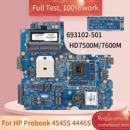For HP Probook 4545S 4446S 11242-1 693102-501 216-0833002 HD7500M/7600M 1G Notebook motherboard Mainboard full test 100% work