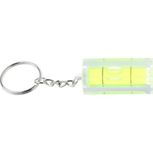 Mini Square Spirit Level Key Ring Key Chain Tool Gadget Fr Photo Wall Hanging TV