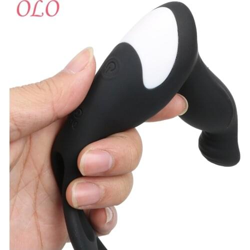 OLO Butt Plug Silicone 9 Mode Anal Vibrator Sex Product Male Masturbation Prostate Massage Sex Toys for Men Adults Products