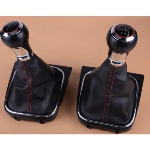 CITALL 5/6 Speed Manual Gear Lever Stick Shift Knob With Gaiter Boot Cover Fit For VW Golf 5 MK5 R32 GTI 2004-2008 1K0 711 113