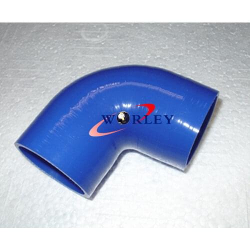 Silicone 90 Degree Elbow Radiator Coolant Hose 57mm 2.25" 2 1/4" Intake pipe BLUE
