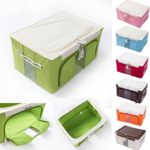 New 22L Large Folding Oxford Cloth Fabric Storage Basket Kids Toys Storage Box Clothes Storage Bag Organizer Holder with Handle