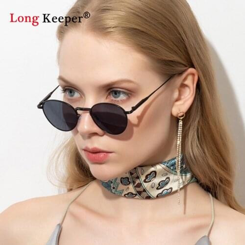 Longkeeper Luxury Brand Punk Round Sunglasses Women Men Vintage Fashion Shades Black Women Sun Glasses UV400 Oculos de sol