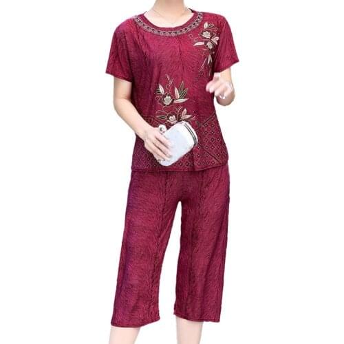 2021 Summer Women Shorts Sets O Neck Elegant Floral Print Shorts Loose Outfit Short Sleeve T-shirt Plus Size Sets Casual