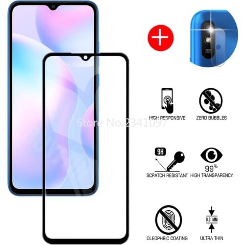 1-2pcs Screen Film Glass for Xiaomi redmi 9a glass camera lens protective glass for Xiaomi redmi 9 a phone safty tremp film