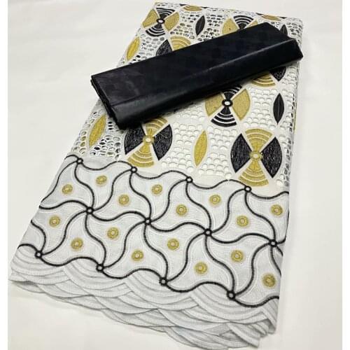 2.5+2.5yards african bazin riche fabric cotton swiss voile lace in switzerland dubai style embroidery dry lace for wedding