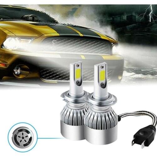 2Pcs super H4 H7 LED H11 H8 9006 HB4 H1 HB3 turbo LED COB Auto Car Headlight 36W 4000LM High Low Beam Bulb canbus Lamp 6000K 12V