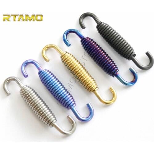 Motorcycle Exhaust System Springs Fully Rotatable Titanium Springs Hooks