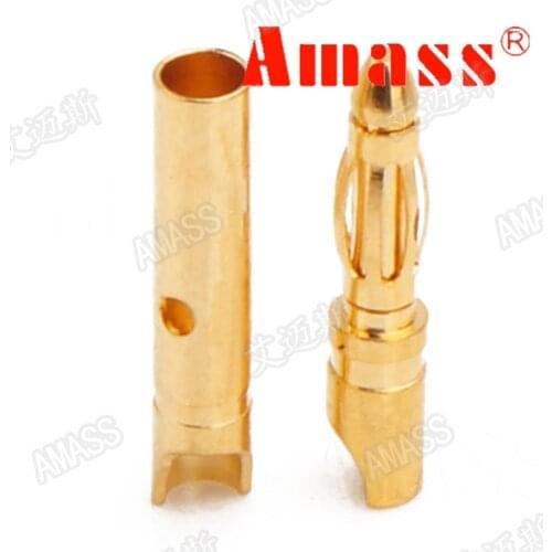 20 pcs/lot Amass 2.0mm Gold Plated Connector Short For RC Motor ESC FreeTrack Shipping(10 pair)
