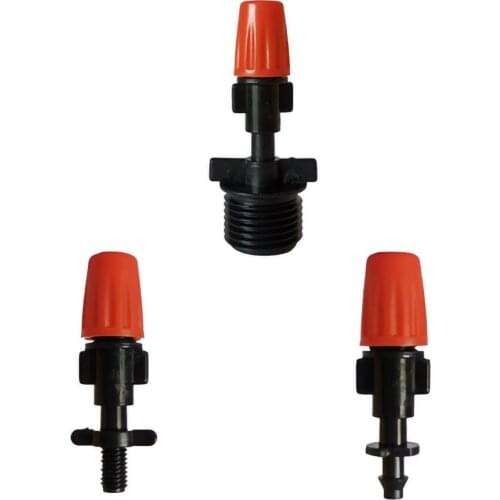5Pcs Garden Watering Misting Nozzle Greenhouse Cooling Dust Removal System Plastic Sprinkler 6mm Connector