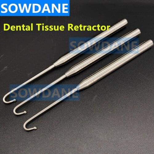 5 pcs Dental Tissue Retractor Ball Ended Retractors One Prong Retractor Implant Cheek Retractor Autoclavable Dentist Surgry Tool