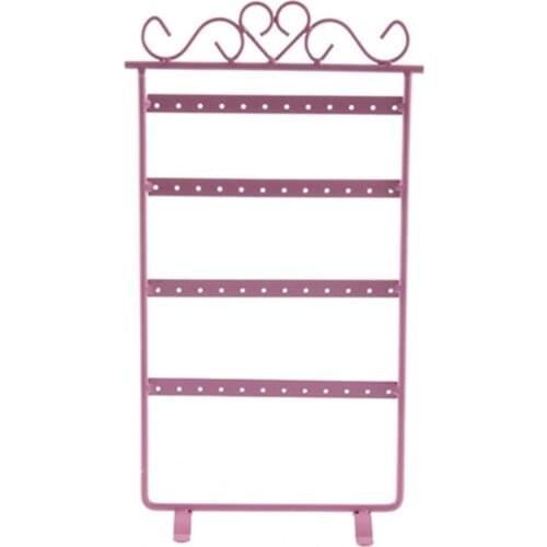 50% Hot Sale 48 Holes Earrings Hanging Rack Jewelry Organizer Holder Metal Display Stand