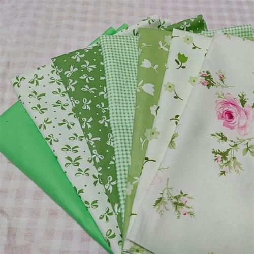 7pcs/lot Blooming Flowers Series Cotton Patchwork Fabric DIY Needlework Quilting Material For Childrens Clothing Sewing Cloth