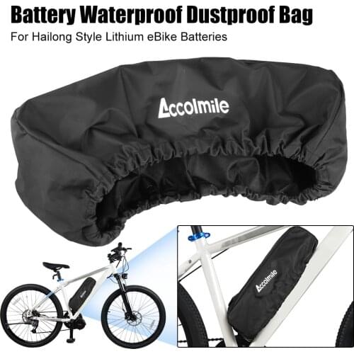 Accolmile Waterproof Battery Bag Dustproof Anti-mud Cover for Hailong / Shark / Dolphin / Polly / Tiger Style Lithium eBike Pack