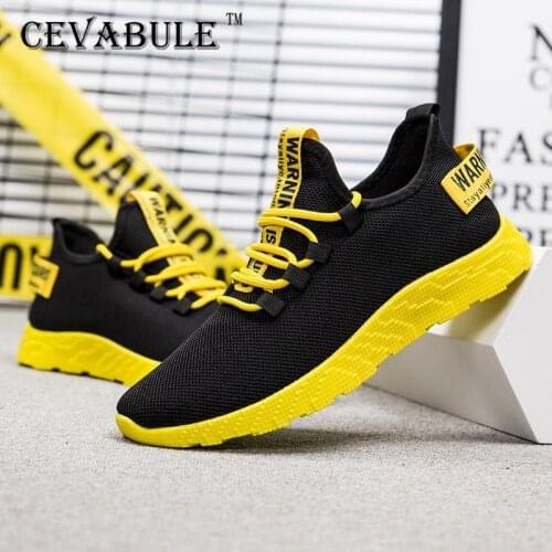 CEVABULE Vulcanize Casual Shoes Sneakers Mens Breathable No-slip Male Air Mesh Lace Up Wear-resistant Shoes Tenis Masculino ZC