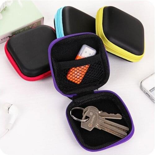 Earphone Holder Case Protable Storage Carrying Hard Bag Mini Box Earbuds Memory Card USB Cable Travel Digital Accessories