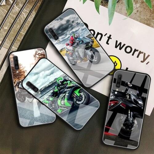 Motorcycle Tempered Glass Case For Samsung Galaxy A10S A10E A20S A20E A30S A40 A50S A60 A70 A80 A90 A6 A7 A8 Shell