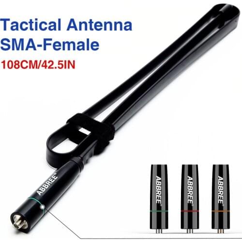 DiverseColorful ABBREE Tactical Antenna AR-152C SMA-Female 108CM Dual Band 144/430Mhz For Baofeng UV-5R UV-82 Walkie Talkie