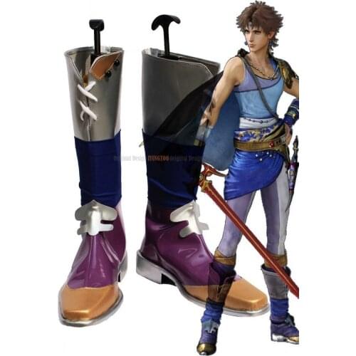 FF5 Bartz Klauser Cosplay Final Fantasy Bartz Klauser Cosplay Boots Shoes Custom Made