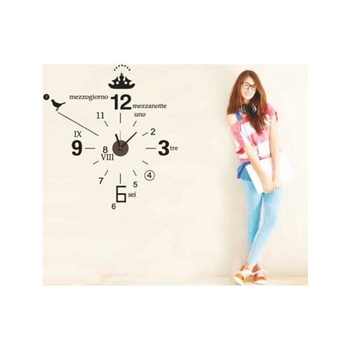 Interesting digital clock Sticker Bedroom Living Room Home DIY Removable Mural PVC Decal custom removable waterproof