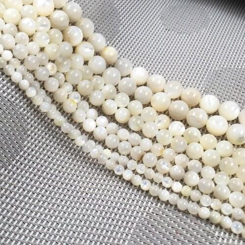 Shell Round Loose Beads Charms For DIY Necklace Bracelet Earrings Anklet Sewing Jewelry Accessory Making