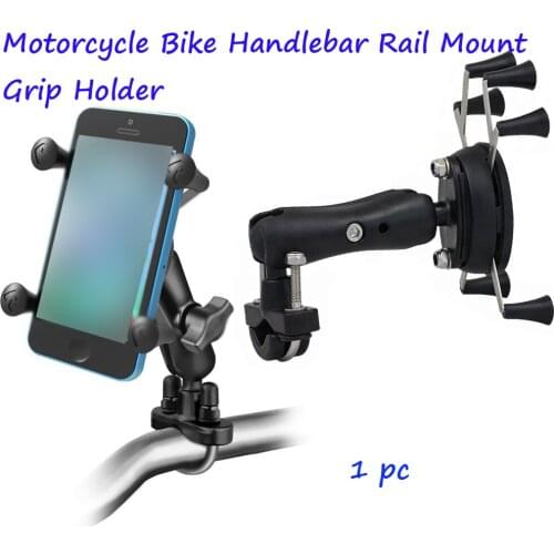 Motorcycle Handlebar Rear Mirror Mount Rail Grip for Gopro CellPhone Smartphone Holder for iPhone 7 7 6s Ram Mounts