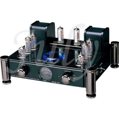 MC84-CII 12W×2 Multi-function push-pull EL84 tube amplifier，HIFI EXQUIS integrated amp，Frequency response: 20Hz-55KHz ± 1dB