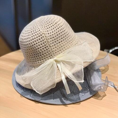 Fashion Summer Bucket Hat Woman Beach Sun Hats Leisure Journey Outdoors Vacation Accessories UV Protection Big Brimmed Hat