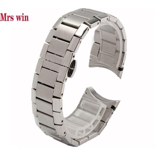 Mrs win New Mens Stainless Steel Silver Metal Bracelet Watch Band Strap 22mm For 2434 Welcome wholesale