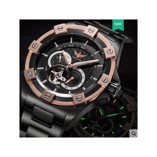 Yelang Men Tritium Light T100 Automatic Watch Miyota Movement Sapphire WR100M Mechanical Watch 24Hours Display