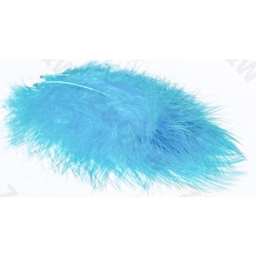 Natural 10-15CM turkey full down feather 4-6 inches dyed light lake blue 100-500 DIY decoration crafts decoration accessories