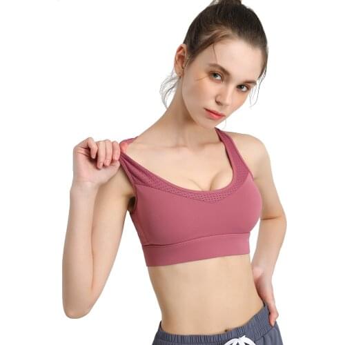 Yoga Underwear Woman High Impact Sports Bra Shock-Proof Adjustable Back Buckle Running Gym Training Workout Bra Top For Fitness