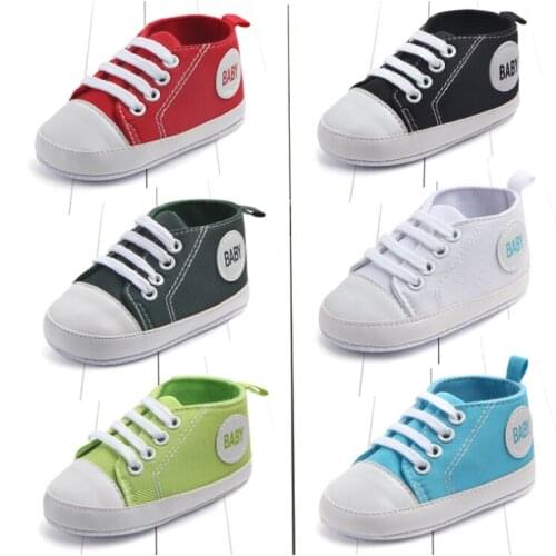 Mexemina New Canvas Classic Sports Sneakers Newborn Baby Boys Girls First Walkers Shoes Infant Toddler Soft Sole Anti-slip Baby