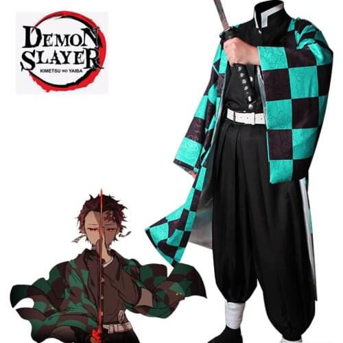 New Anime Cosplay Demon Slayer: Kimetsu no Yaiba Cosplay Kamado Tanjirou Cosplay Demon Slayer Kimetsu no Yaiba Haori Costume