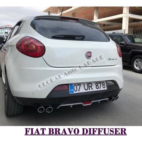 For Fiat Bravo Diffüser Extension Rear Bumper Attachment Car Styling Auto Accessory Exhaust Universal Spoiler Sill Spilitter