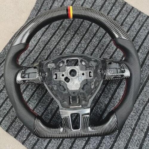 Steering Wheel Carbon Fiber For Volkswagen Golf 6 MK6 GTI R with Shifter Paddle Hole