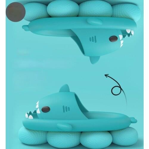 Apanzu Shark Summer Women Childrens Slippers Rainbow ShoesOutdoor EVA Cartoon Print Cute Flat Heels Beach Parent-child Sandals