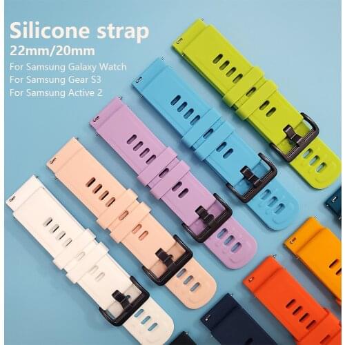 Silicone Wrist Strap For Samsung SM-R820 R830 R500 R600 R810 R800 R8050 Watch Band Active 2 44mm 40mm Gear S3 Watchband Bracelet